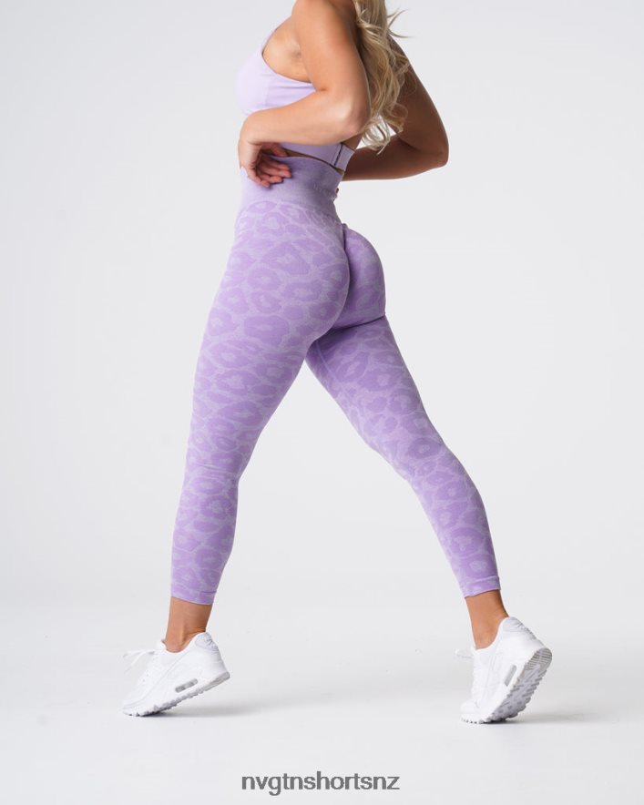NVGTN Women Leopard Seamless Leggings 8204ZJ688 Lilac Fitness