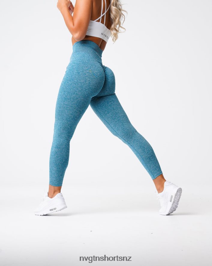 NVGTN Women Scrunch Seamless Leggings 8204ZJ643 Teal Fitness