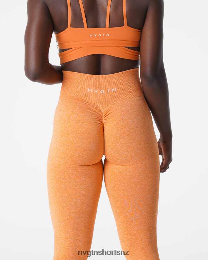 NVGTN Women Scrunch Seamless Leggings 8204ZJ645 Sunset Orange Fitness