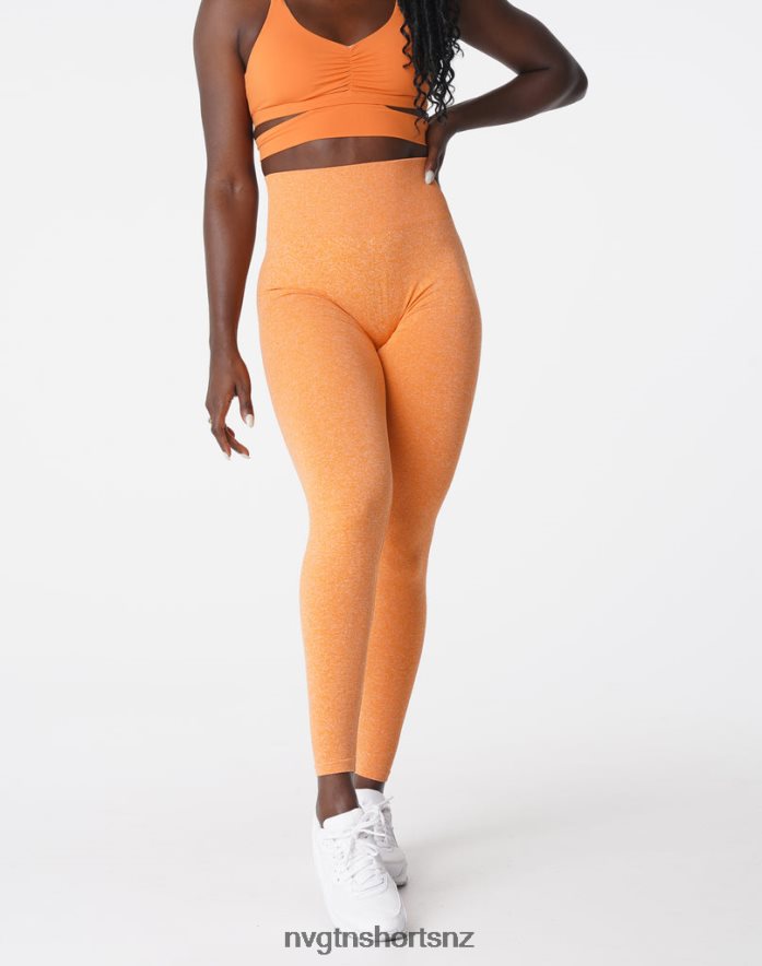 NVGTN Women Scrunch Seamless Leggings 8204ZJ645 Sunset Orange Fitness
