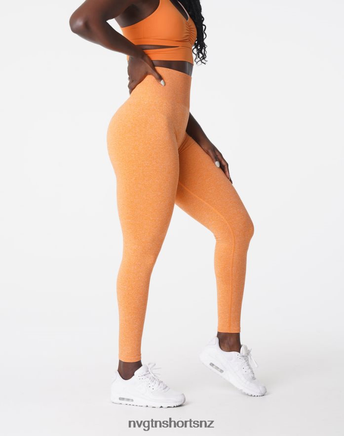 NVGTN Women Scrunch Seamless Leggings 8204ZJ645 Sunset Orange Fitness