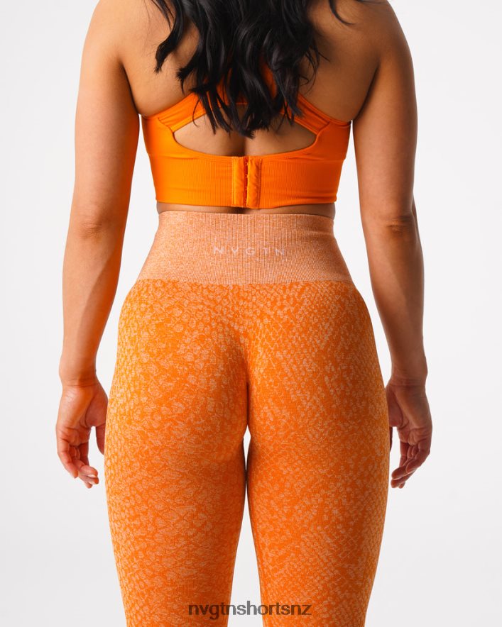 NVGTN Women Snakeskin Seamless Leggings 8204ZJ684 Burnt Orange Fitness