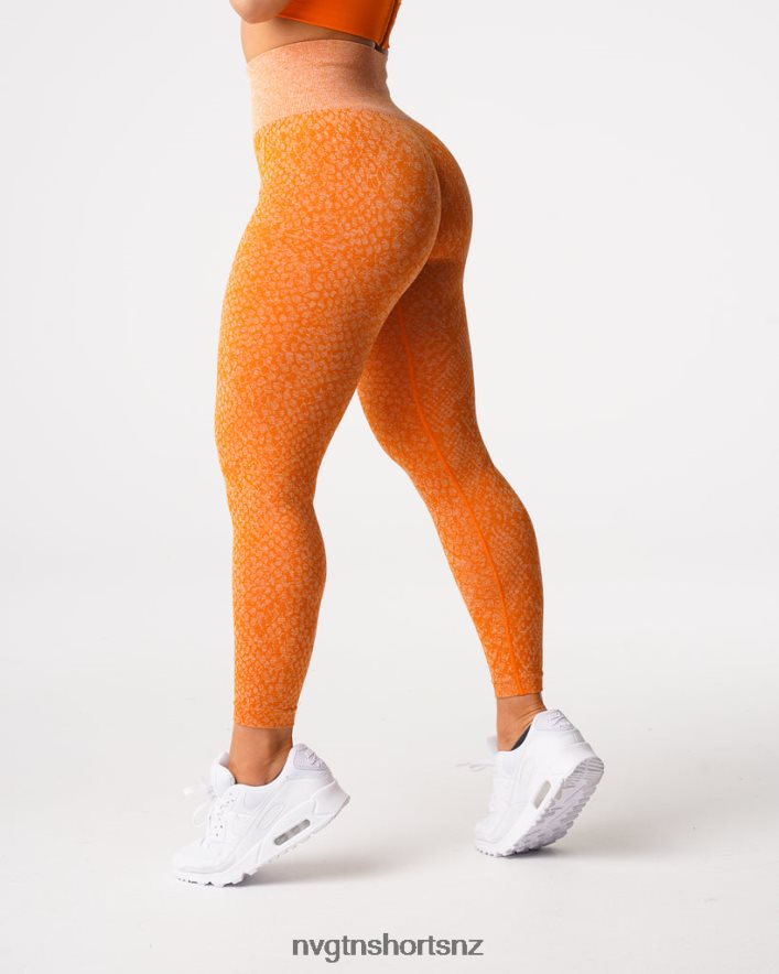 NVGTN Women Snakeskin Seamless Leggings 8204ZJ684 Burnt Orange Fitness