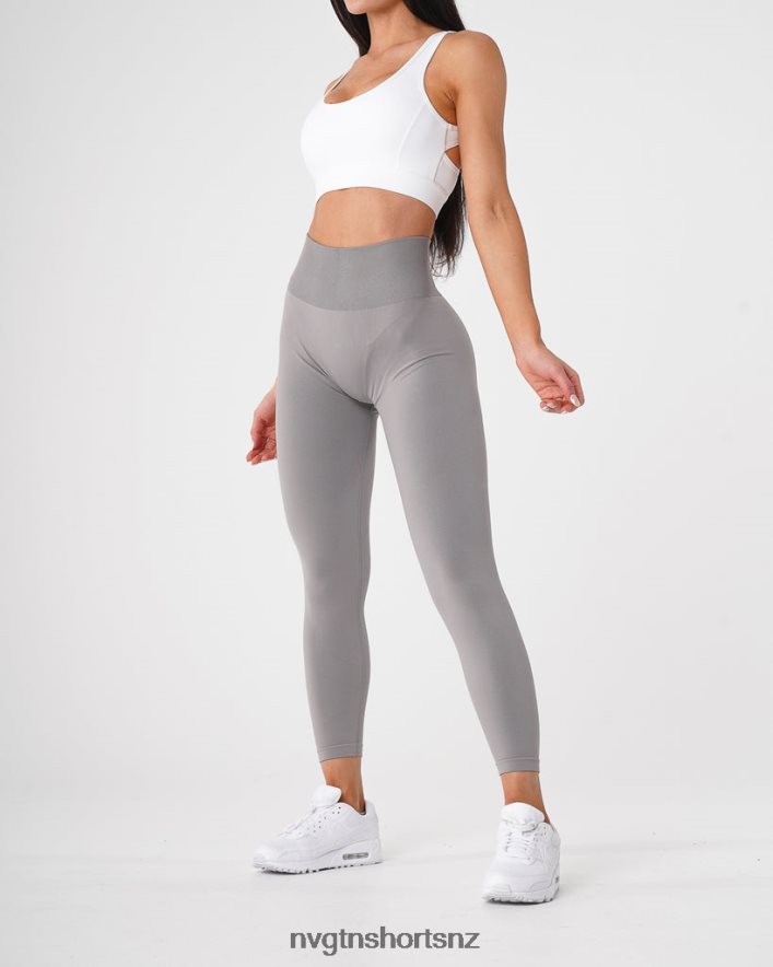 NVGTN Women Solid Seamless Leggings 8204ZJ555 Light Grey Fitness