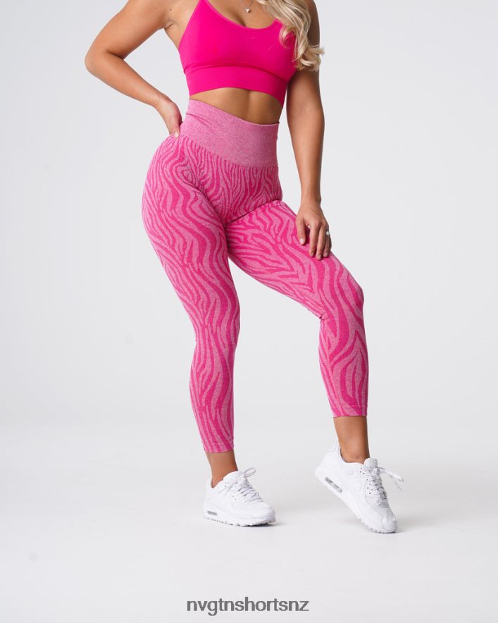 NVGTN Women Zebra Seamless Leggings 8204ZJ691 Fuchsia Fitness