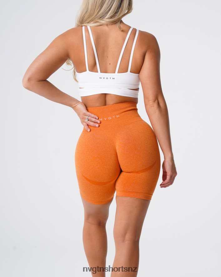 NVGTN Women Biker Shorts 8204ZJ485 Burnt Orange Fitness