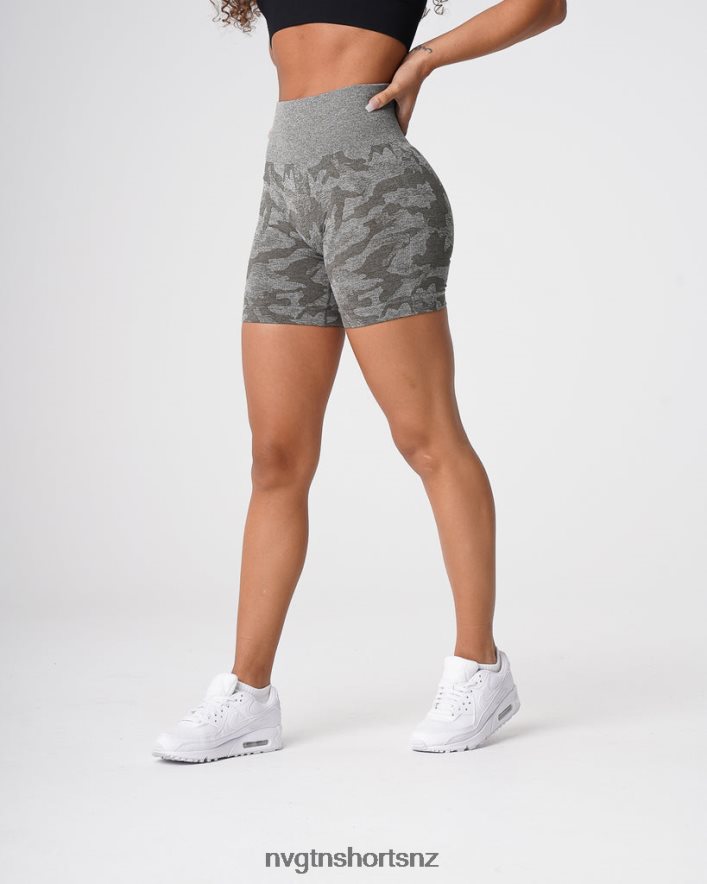 NVGTN Women Camo Seamless Shorts 8204ZJ440 Khaki Green Fitness