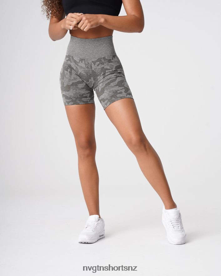 NVGTN Women Camo Seamless Shorts 8204ZJ440 Khaki Green Fitness