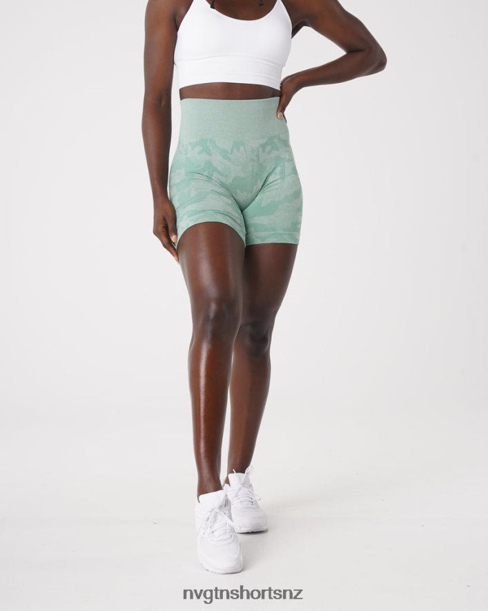 NVGTN Women Camo Seamless Shorts 8204ZJ442 Sage Green Fitness