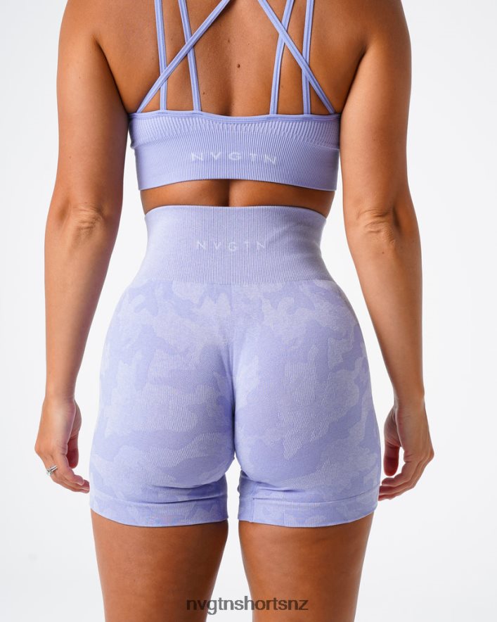 NVGTN Women Camo Seamless Shorts 8204ZJ445 Periwinkle Fitness