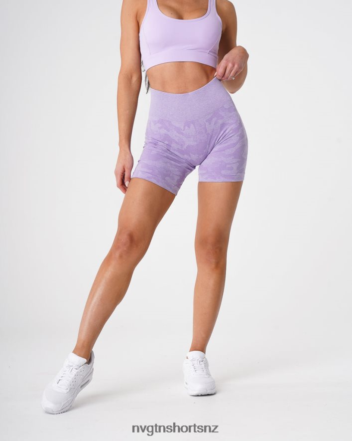 NVGTN Women Camo Seamless Shorts 8204ZJ446 Lilac Fitness