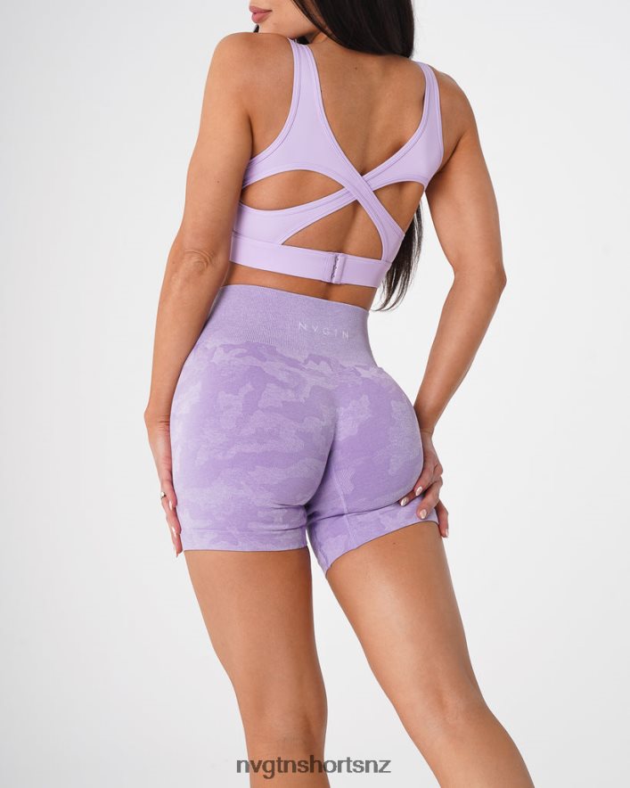 NVGTN Women Camo Seamless Shorts 8204ZJ446 Lilac Fitness