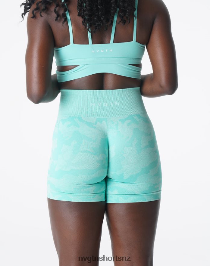 NVGTN Women Camo Seamless Shorts 8204ZJ448 Mint Fitness