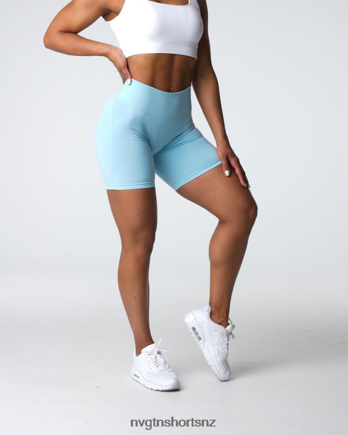 NVGTN Women Contour Seamless Shorts 8204ZJ323 Pastel Blue Fitness