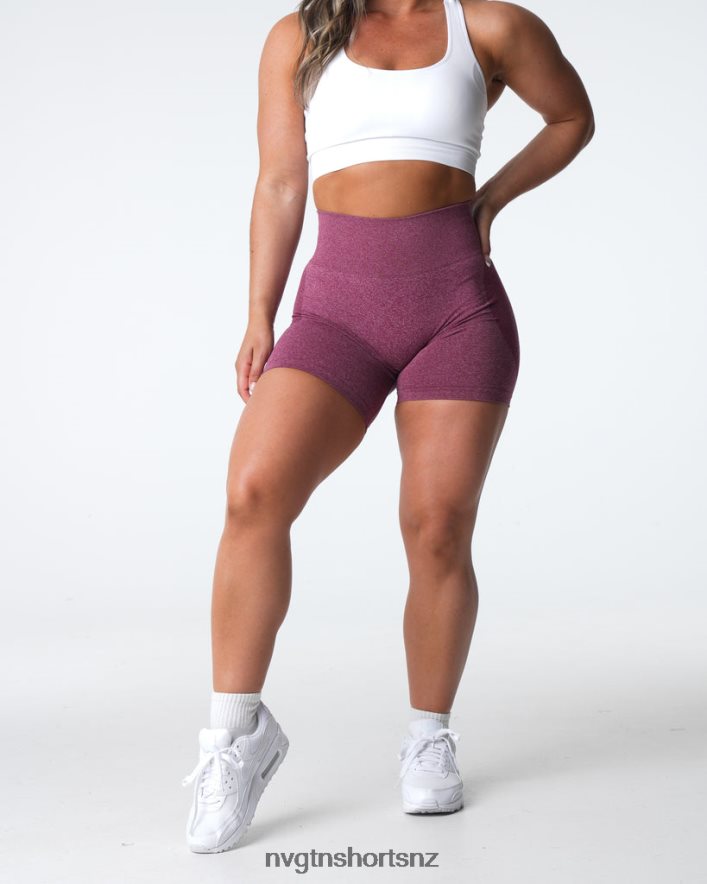 NVGTN Women Contour Seamless Shorts 8204ZJ337 Maroon Fitness