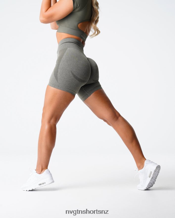NVGTN Women Contour Seamless Shorts 8204ZJ343 Khaki Green Fitness