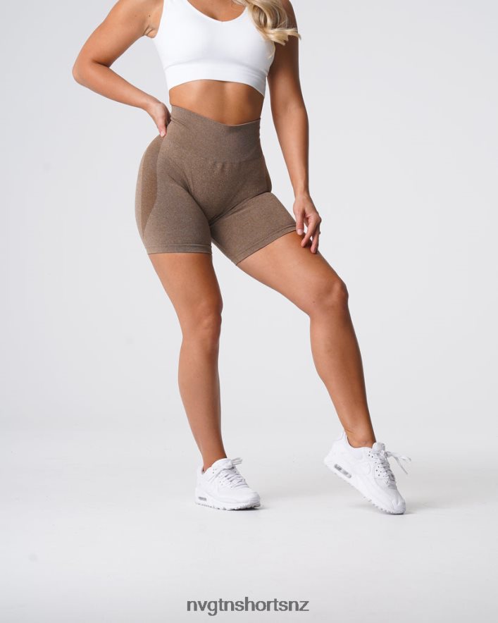 NVGTN Women Contour Seamless Shorts 8204ZJ346 Mocha Fitness