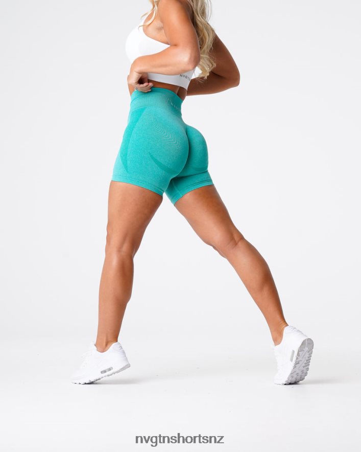 NVGTN Women Contour Seamless Shorts 8204ZJ351 Turquoise Fitness