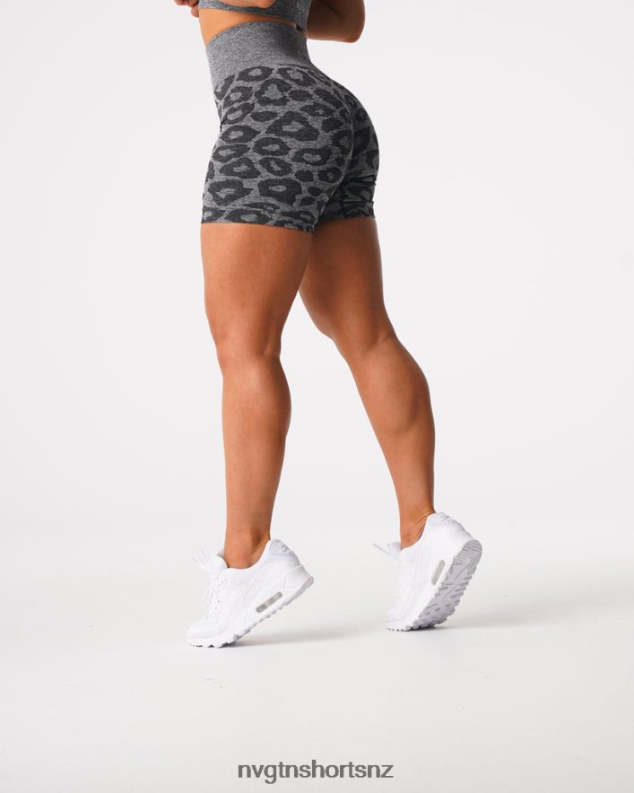 NVGTN Women Leopard Seamless Shorts 8204ZJ467 Black Speckled Fitness