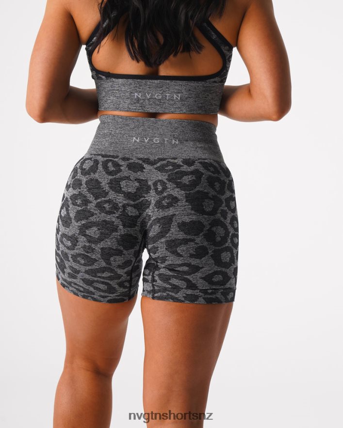 NVGTN Women Leopard Seamless Shorts 8204ZJ467 Black Speckled Fitness