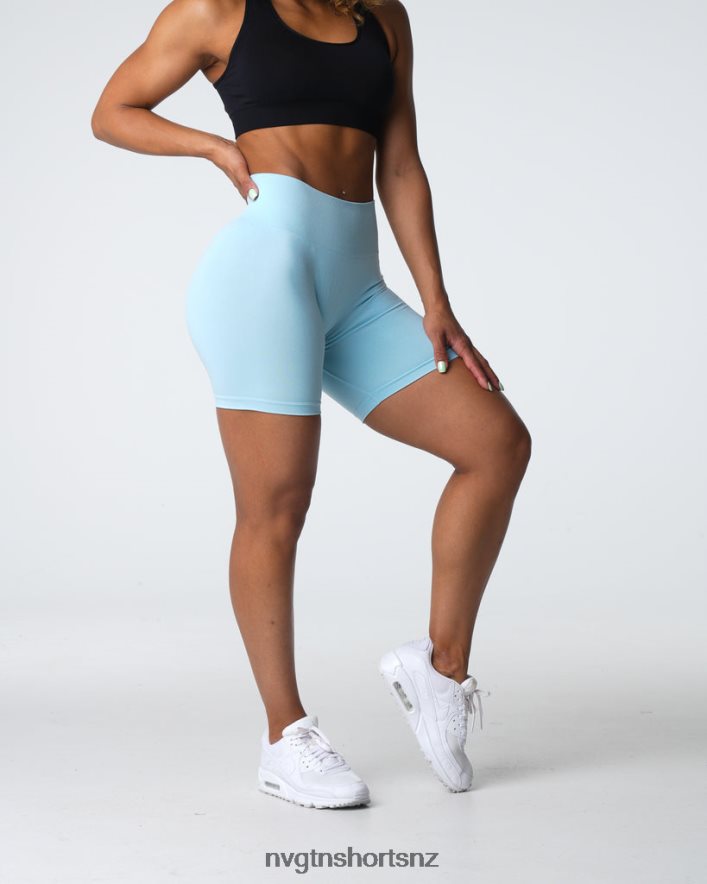 NVGTN Women Pro Seamless Shorts 8204ZJ360 Pastel Blue Fitness
