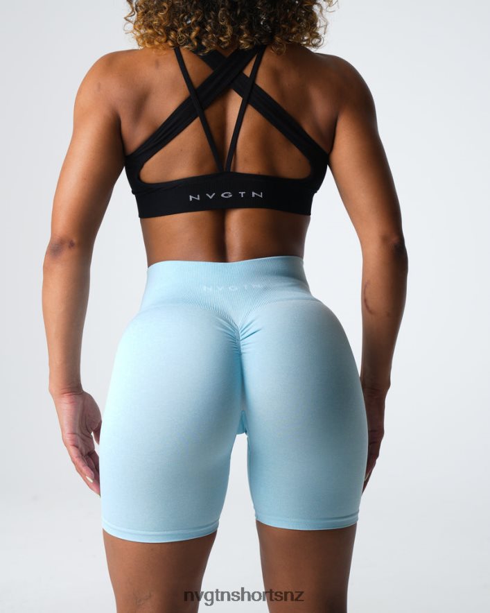 NVGTN Women Scrunch Seamless Shorts 8204ZJ396 Pastel Blue Fitness