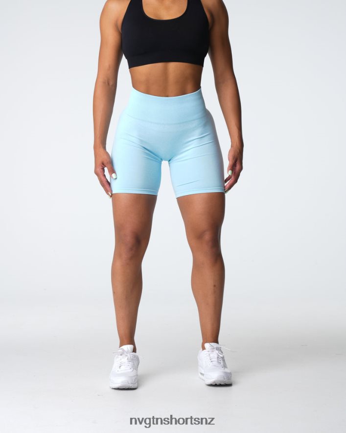 NVGTN Women Scrunch Seamless Shorts 8204ZJ396 Pastel Blue Fitness