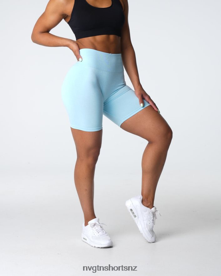 NVGTN Women Scrunch Seamless Shorts 8204ZJ396 Pastel Blue Fitness