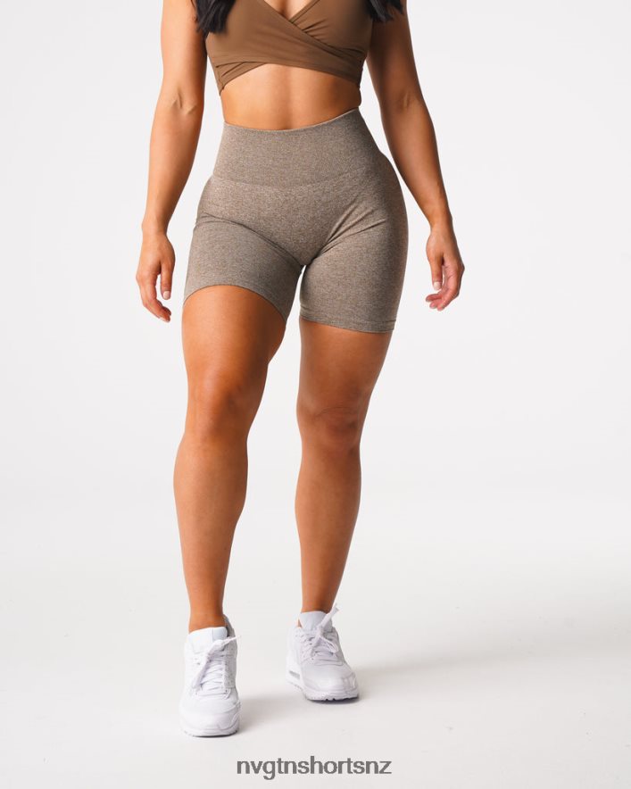 NVGTN Women Scrunch Seamless Shorts 8204ZJ418 Mocha Fitness