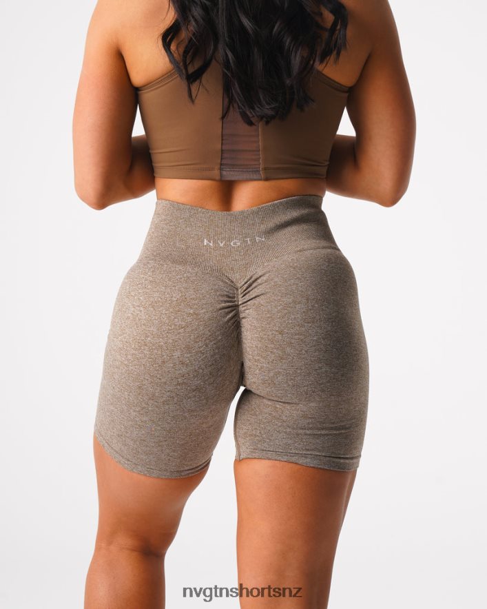 NVGTN Women Scrunch Seamless Shorts 8204ZJ418 Mocha Fitness
