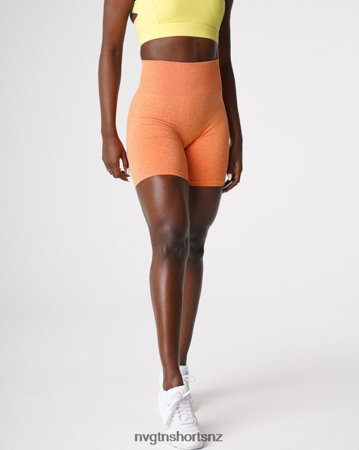NVGTN Women Scrunch Seamless Shorts 8204ZJ419 Sunset Orange Fitness