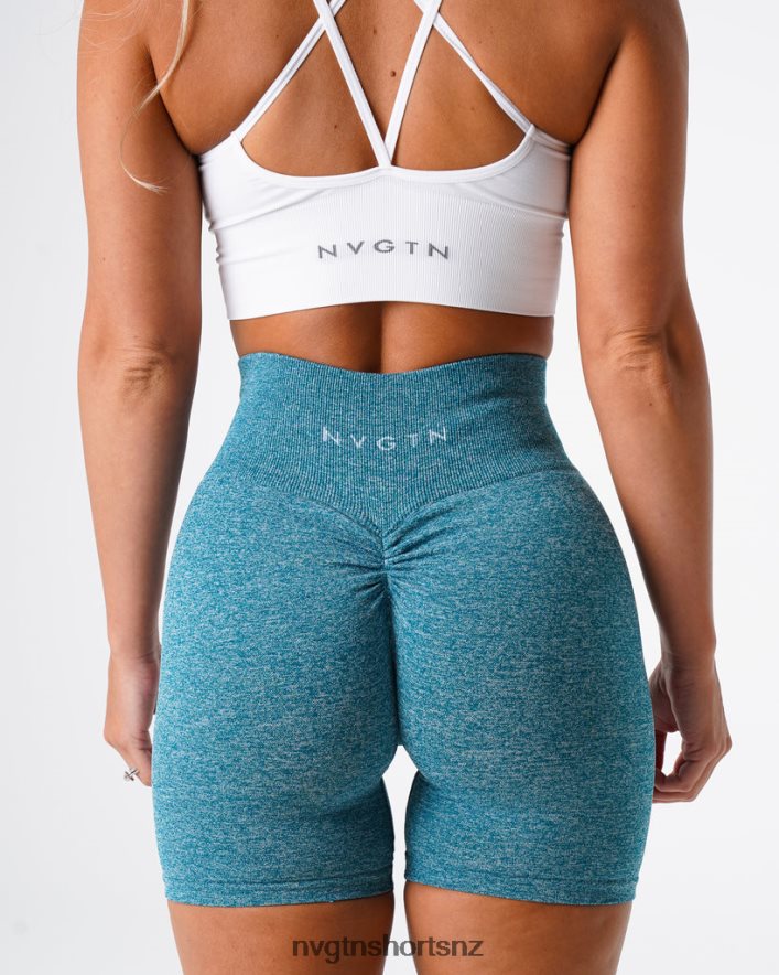 NVGTN Women Scrunch Seamless Shorts 8204ZJ424 Teal Fitness