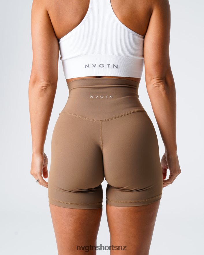 NVGTN Women Signature 2.0 Shorts 8204ZJ456 Mocha Fitness
