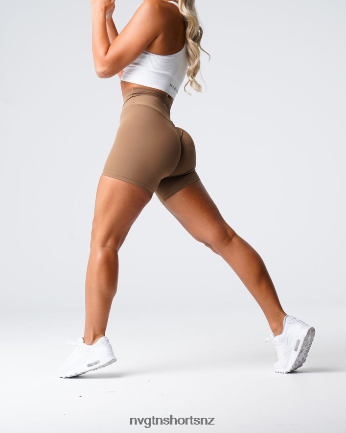 NVGTN Women Signature 2.0 Shorts 8204ZJ456 Mocha Fitness