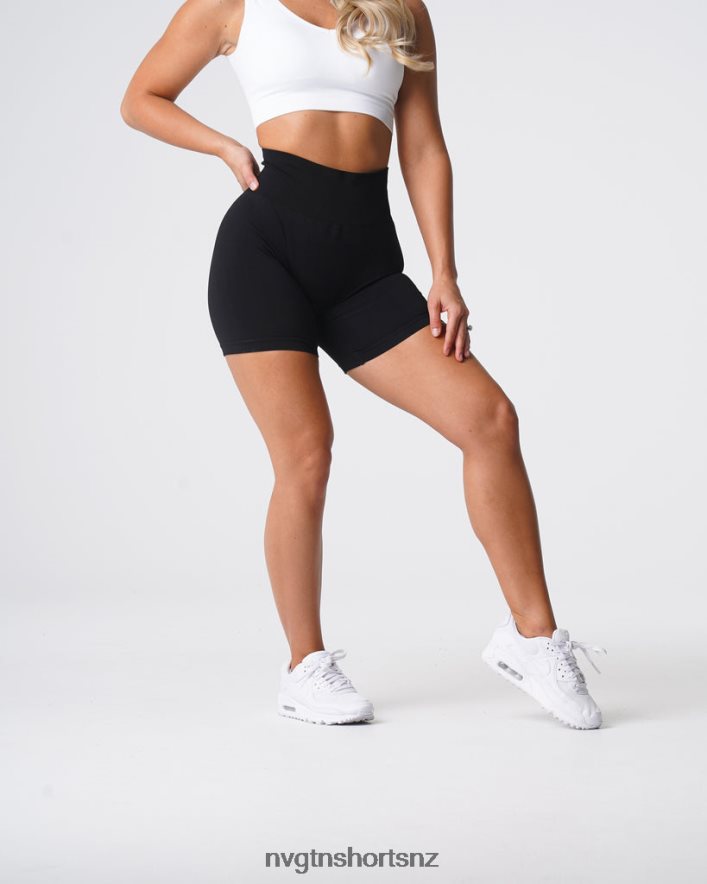 NVGTN Women Solid Seamless Shorts 8204ZJ429 Black Fitness