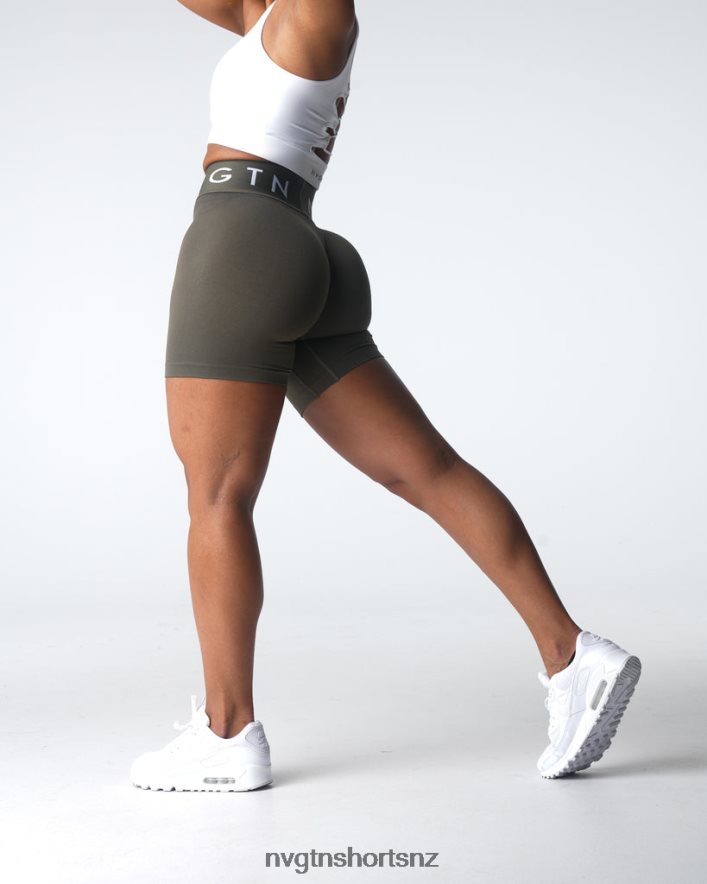 NVGTN Women Sport Seamless Shorts 8204ZJ432 Olive Fitness