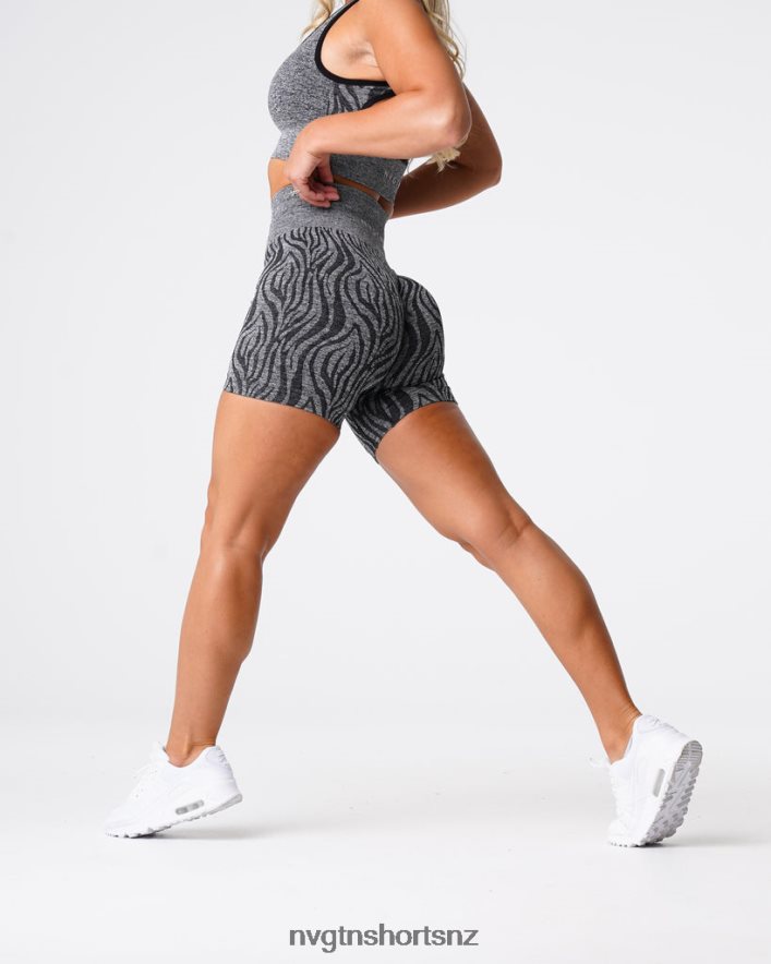 NVGTN Women Zebra Seamless Shorts 8204ZJ470 Black Speckled Fitness