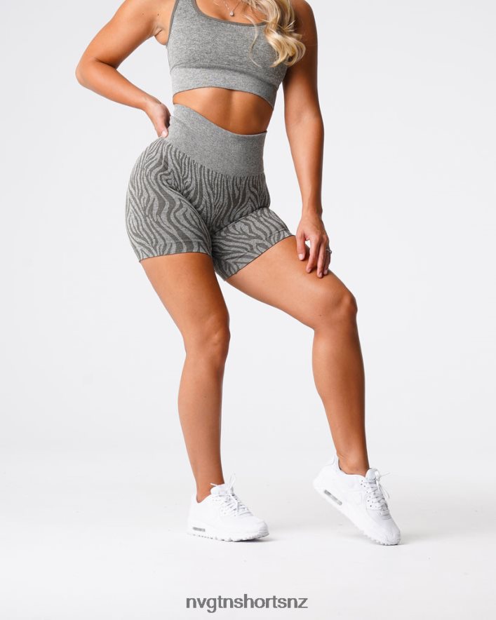 NVGTN Women Zebra Seamless Shorts 8204ZJ471 Khaki Green Fitness