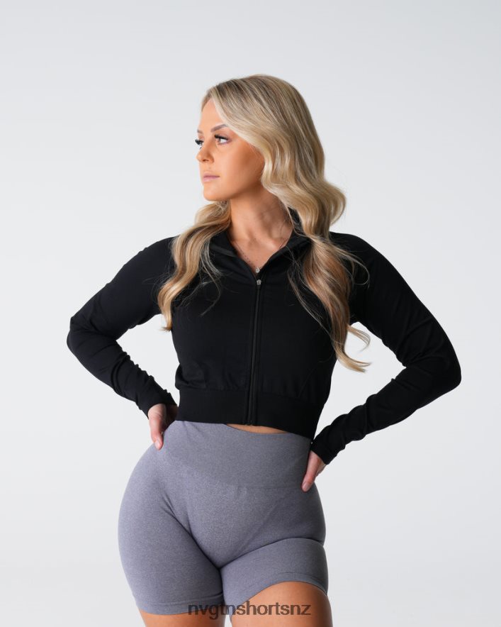 NVGTN Women Divine Seamless Zip Up 8204ZJ111 Black Fitness
