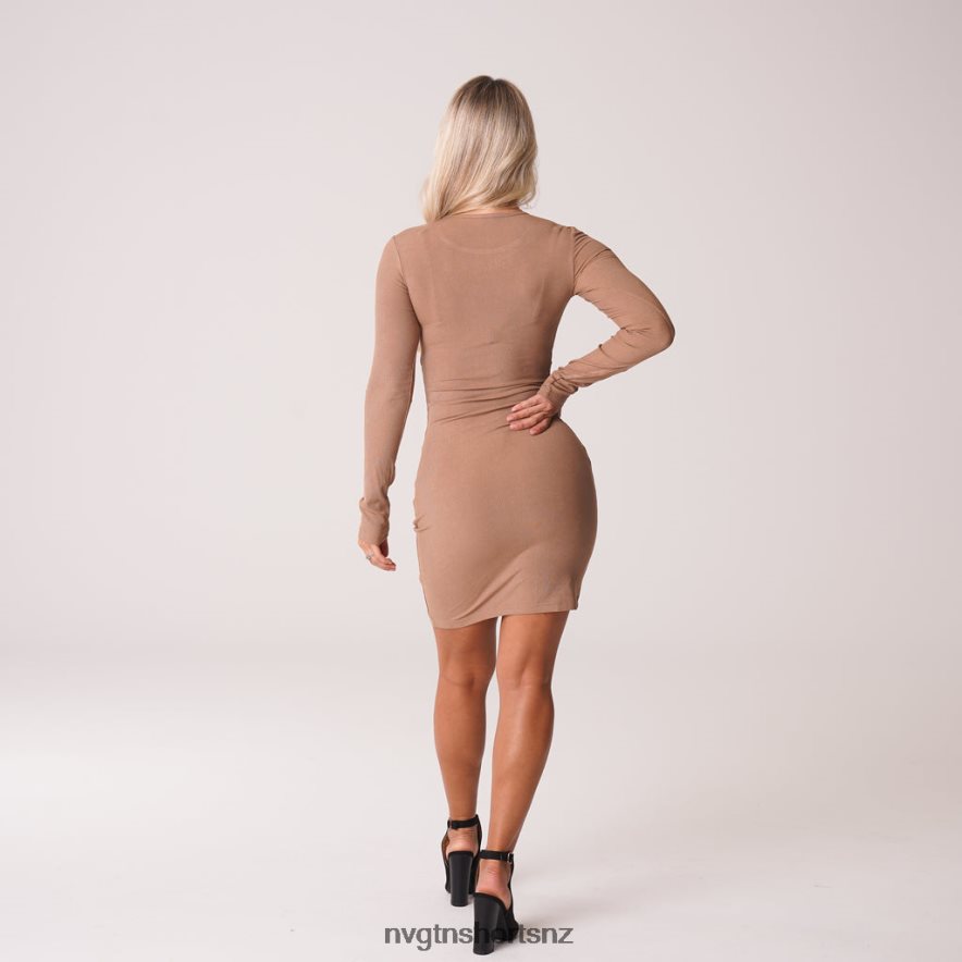NVGTN Women Easy Daze Ribbed Midi Dress 8204ZJ723 Mocha Lifestyle