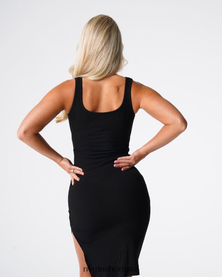 NVGTN Women Golden Vibes Cut Out Midi Dress 8204ZJ716 Black Lifestyle